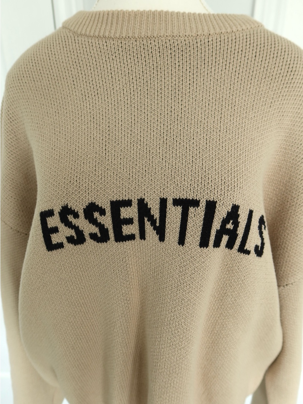 Essentials Tan Knit Sweater - Picture 4 of 9